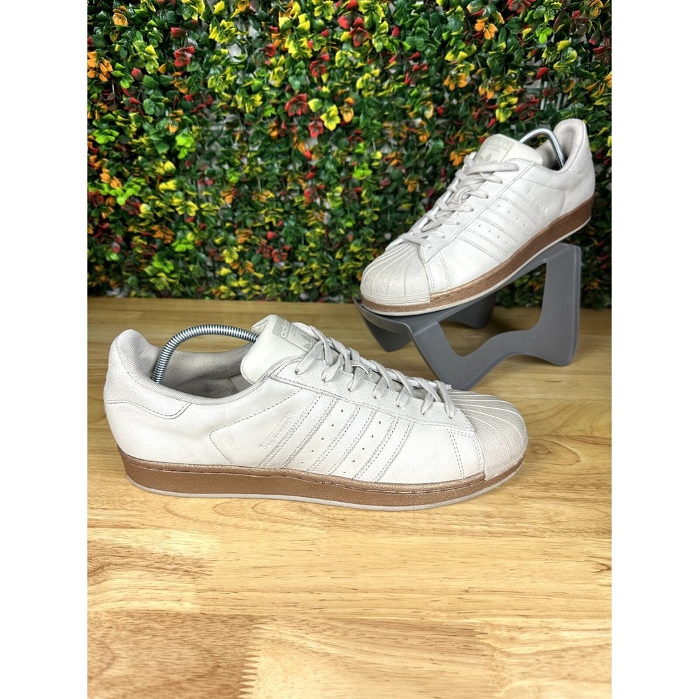 Adidas Originals Superstar Cream Aerodescent Gold Sneakers Shoes BB8117 Mens 13